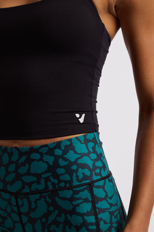 Booty short TEAL LEOPARD