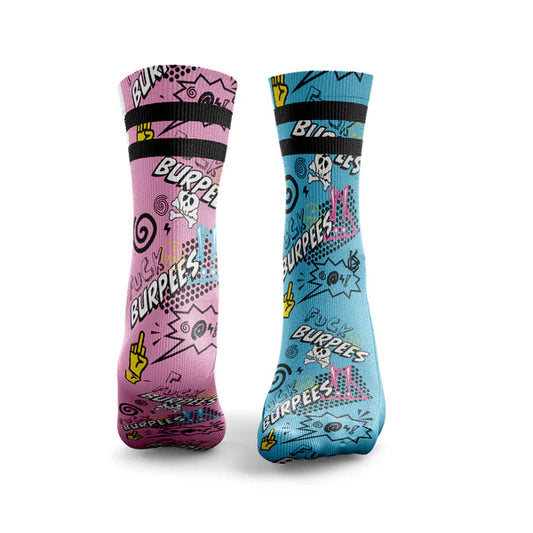 Chaussettes 2 stripes Fuck Burpees HEXXEE