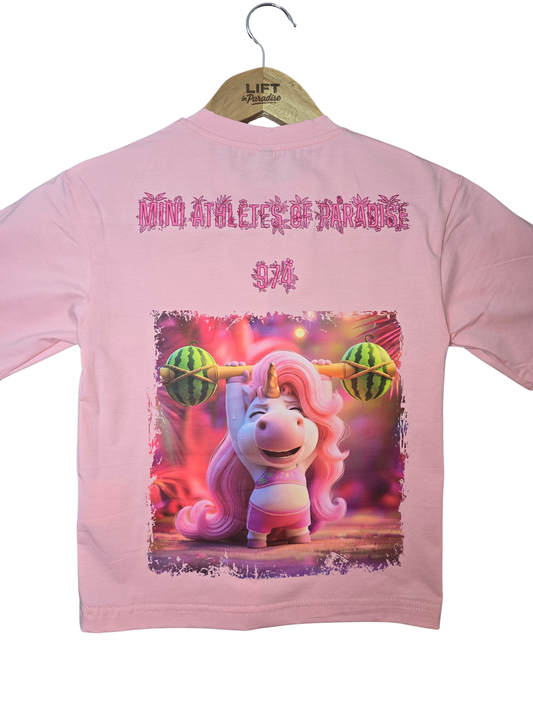T-Shirt oversize for KIDS "Baby Unicorn who lift"