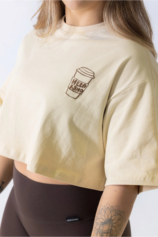 Justine Cropped T-shirt - More Espresso