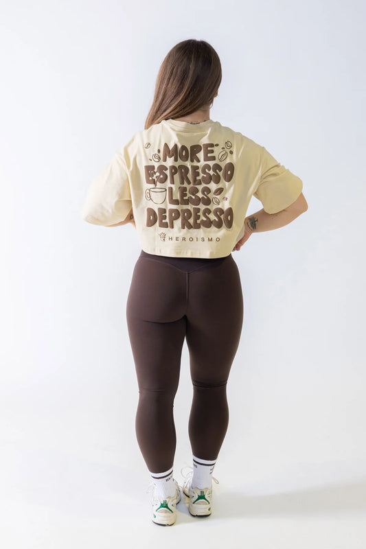 Justine Cropped T-shirt - More Espresso