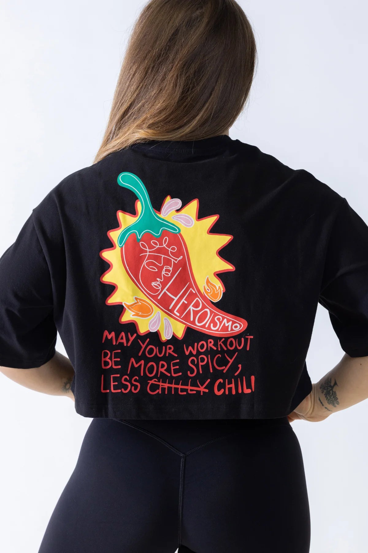 Justine Cropped T-shirt - Chilli