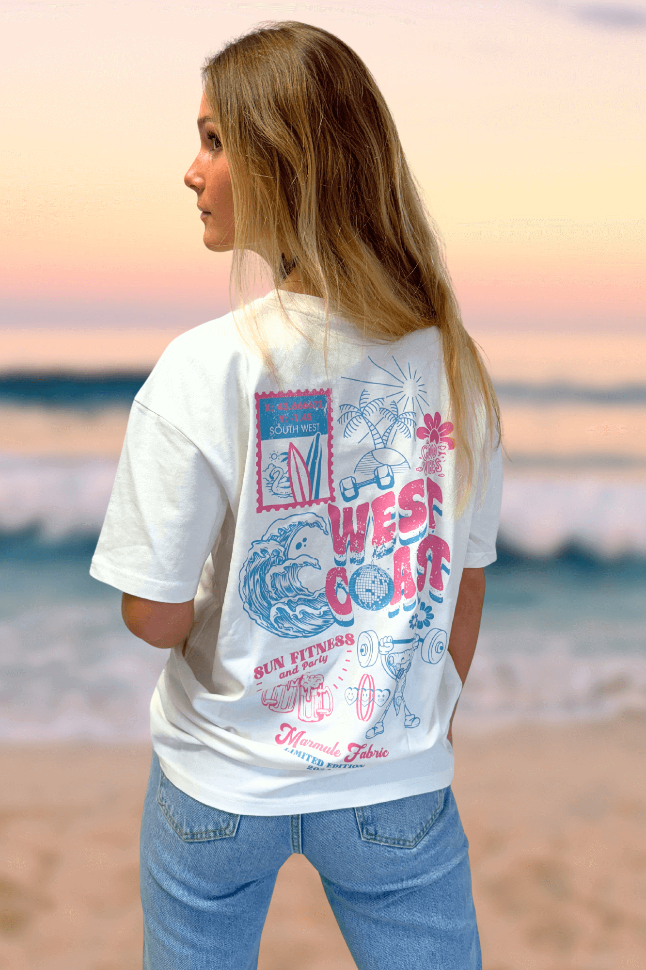 MARMULE-Tshirt Oversize “West Coast Edition”
