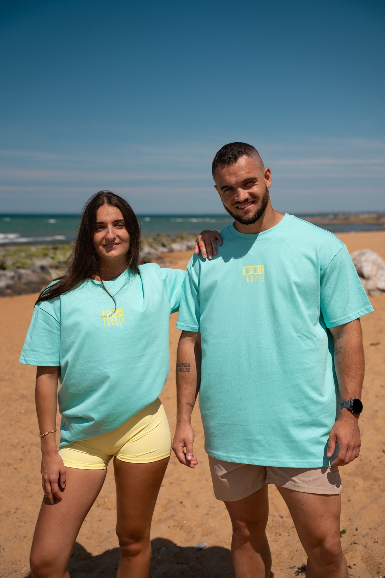 MARMULE-Tshirt Oversize “Yellow Wave”
