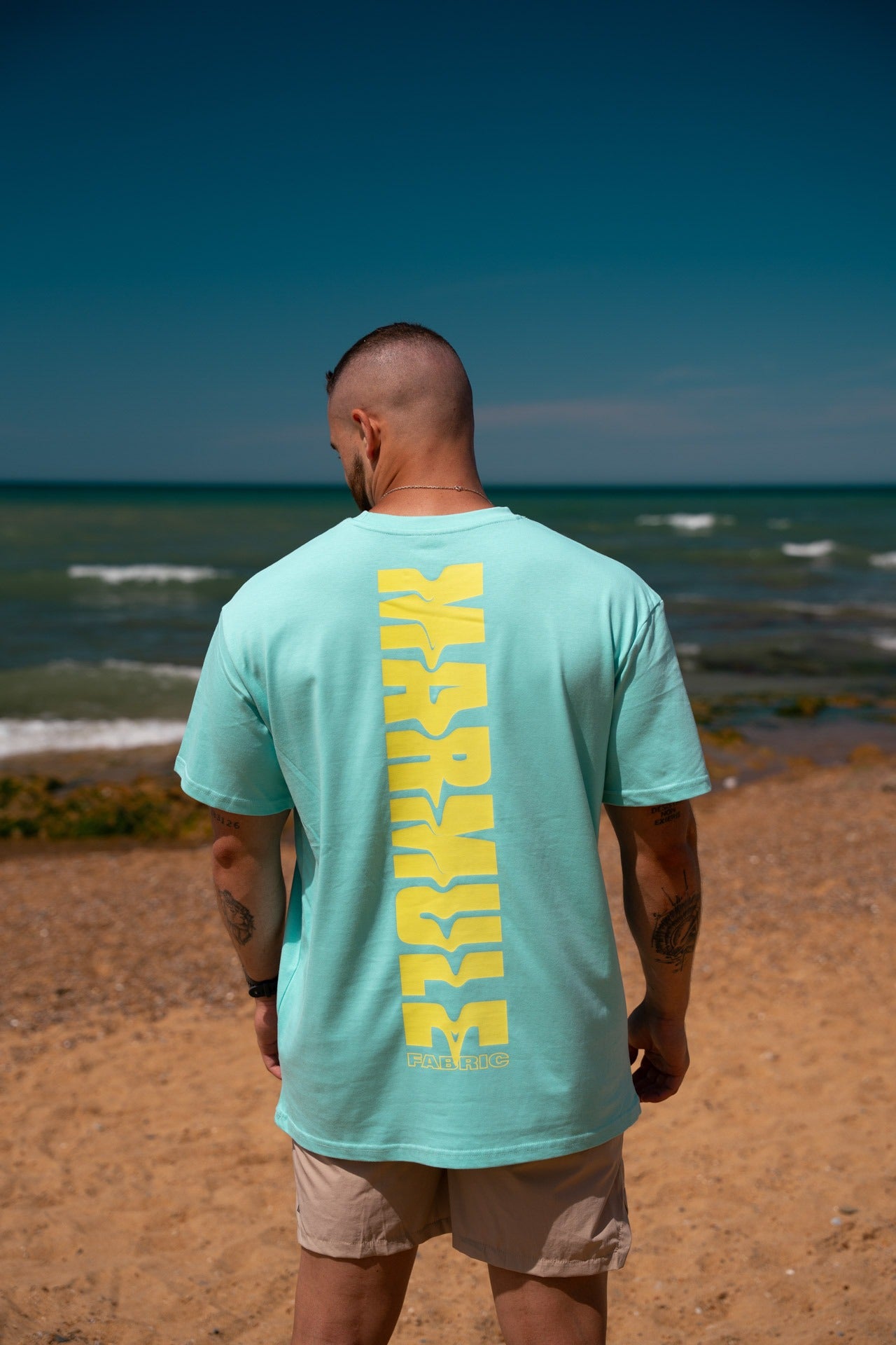 MARMULE-Tshirt Oversize “Yellow Wave”