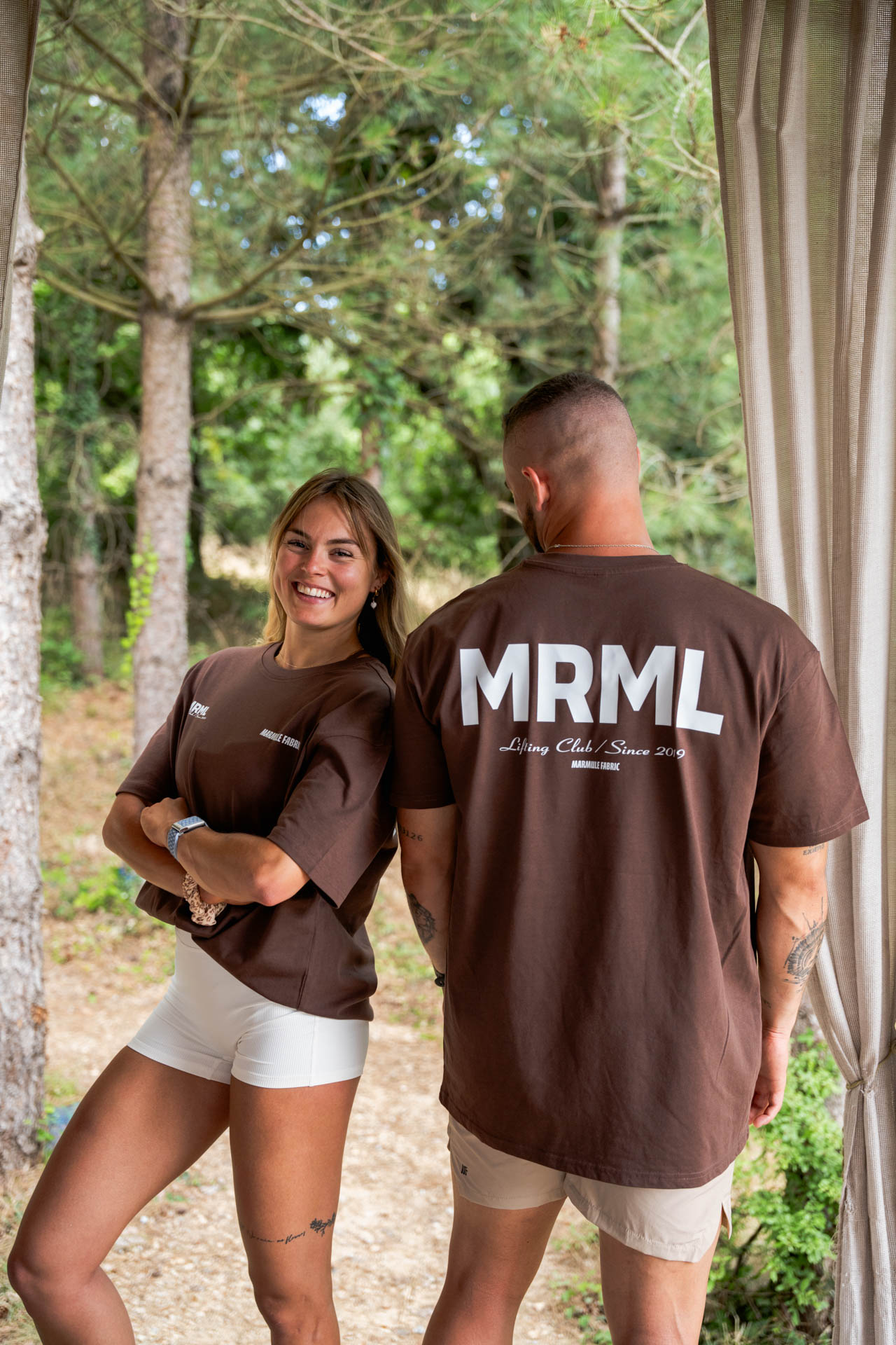 MARMULE-Tshirt Oversize “MRML” marron