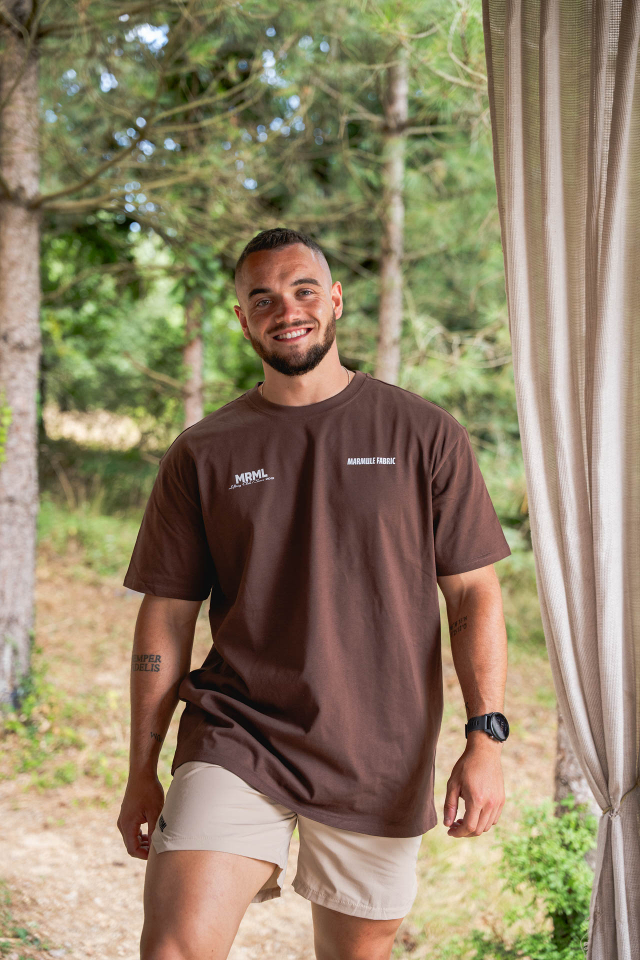 MARMULE-Tshirt Oversize “MRML” marron