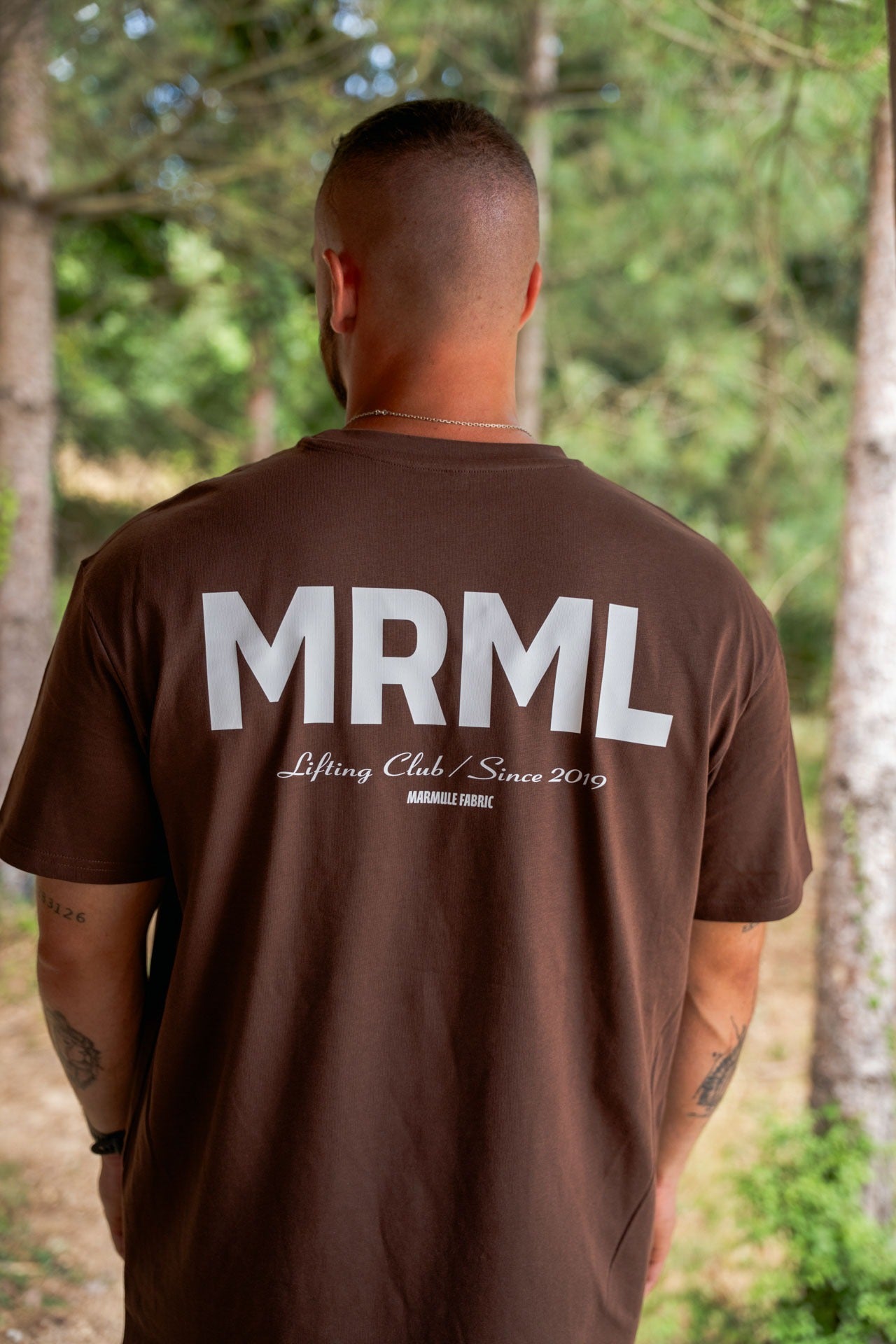 MARMULE-Tshirt Oversize “MRML” marron