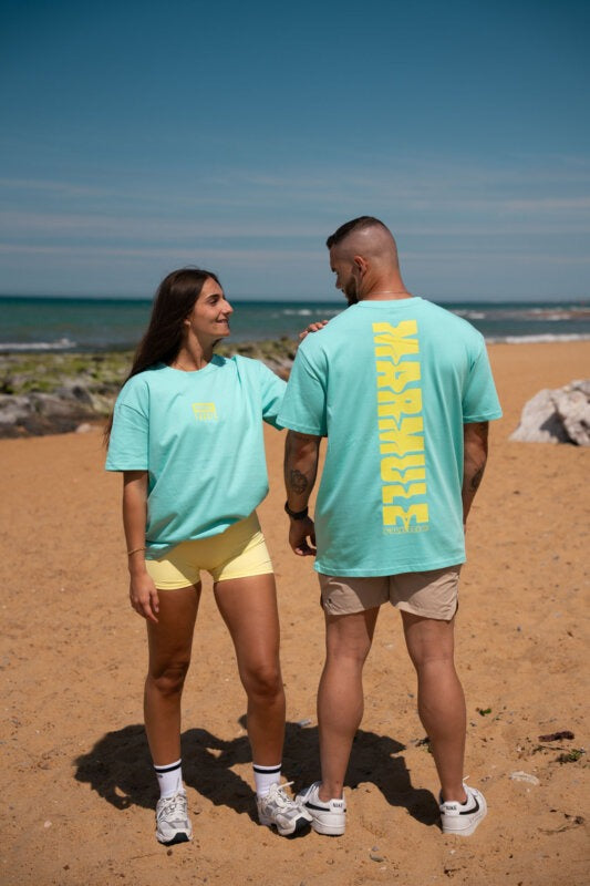 MARMULE-Tshirt Oversize “Yellow Wave”