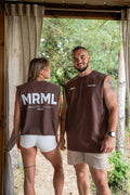 MARMULE-Tshirt Oversize Tank “MRML” marron