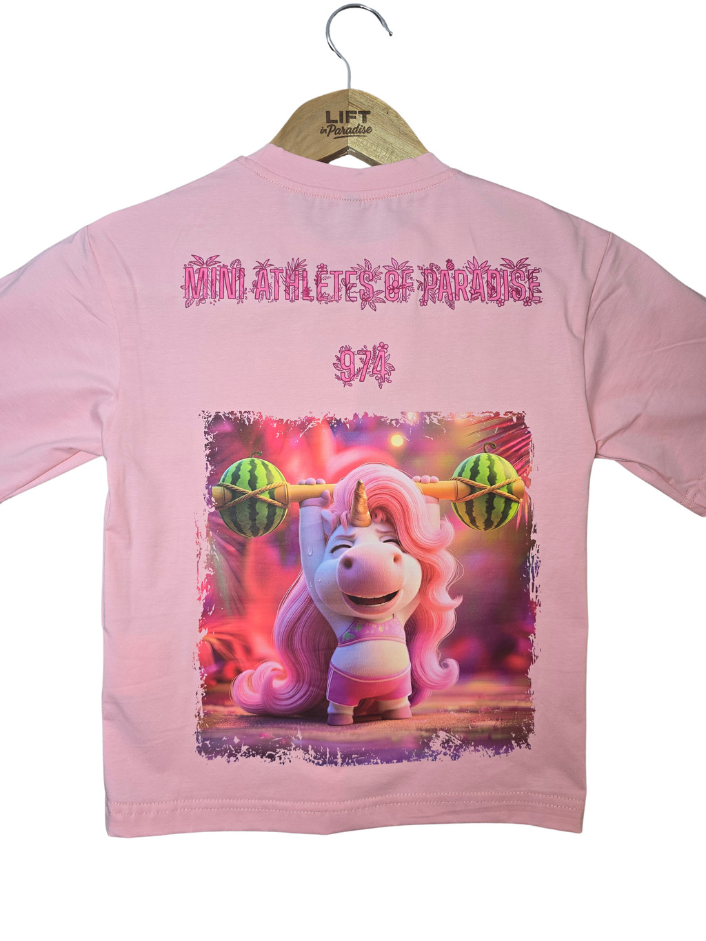T-Shirt oversize for KIDS  "Baby Unicorn who lift"