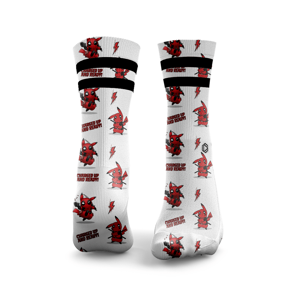 Chaussettes 2 stripes Pikachu Deadpool HEXXEE