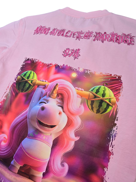 T-Shirt oversize for KIDS  "Baby Unicorn who lift"