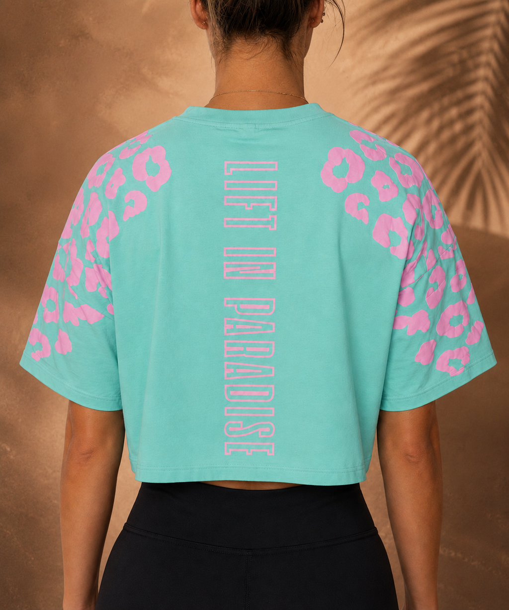 T-shirt oversize Crop Top Wild Series-BUBBLE MINT