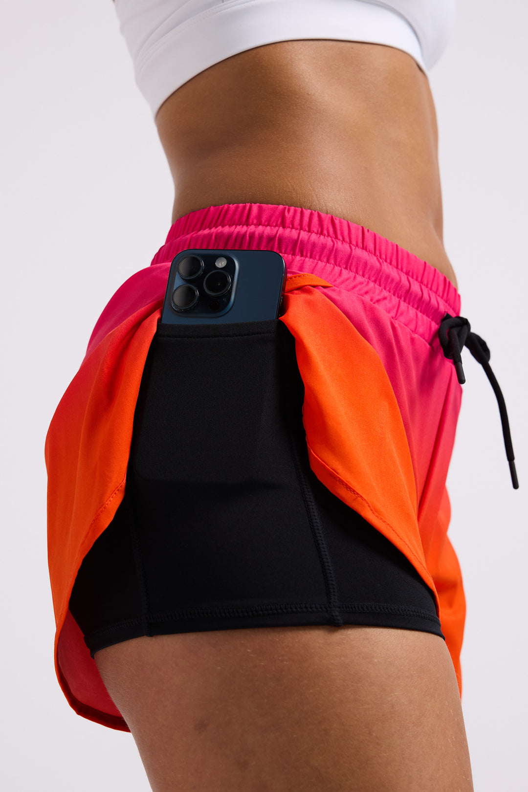 VOXY-Fushia gradient - 2 in 1 Racer Shorts