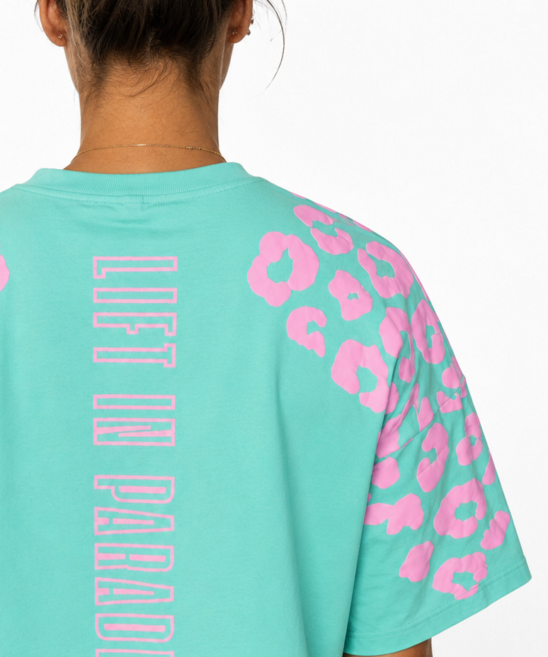 T-shirt oversize Crop Top Wild Series-BUBBLE MINT