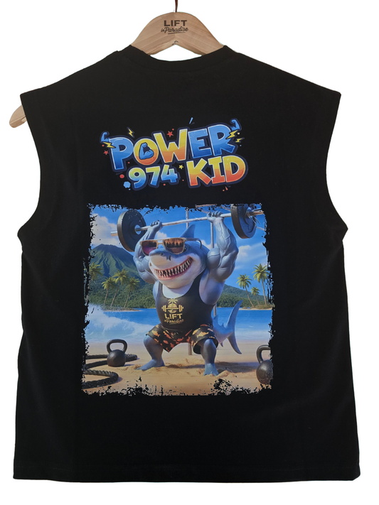 T-Shirt oversize Tank for KIDS - "Shark who lift"